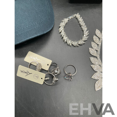 LOUISA Costume Jewellery Collection Including Necklaces, Rings, Bracelets and Country Road Cap - Lot of 8