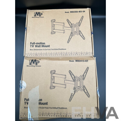 Mounting Dream Full Motion TV Wall Mounts Bracket (MD2393-MX-04 and MD2413-KT) - Lot of 2