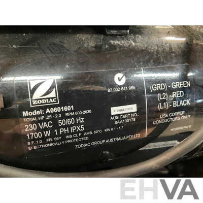 Zodiac Flo Pro Pool Pump (A0601601)