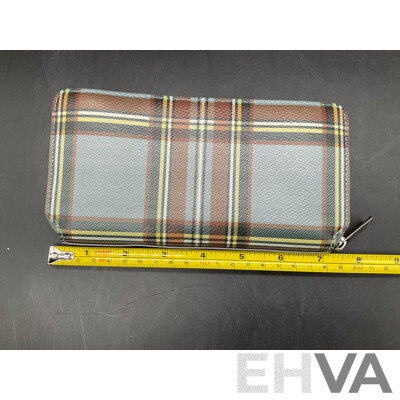 OROTON Muse Check Medium Zip Around Wallet