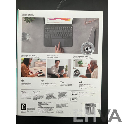 LOGITECH Combo Touch Case for IPad Air 5th/4th Gen (ORP $299.95)
