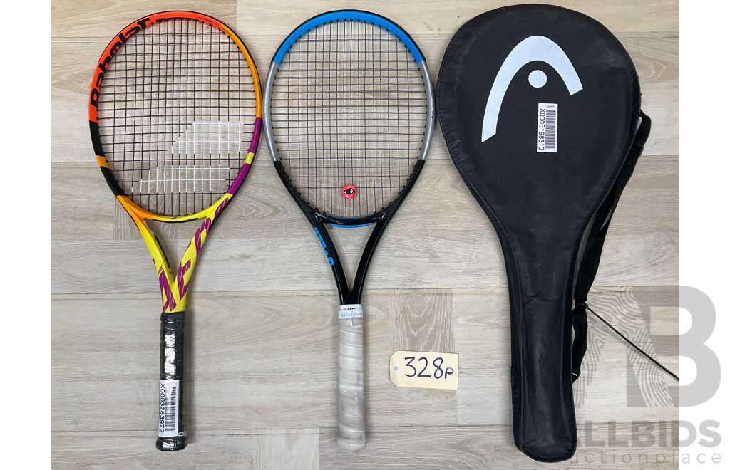 Babolat Pure Aero Rafa Strung Racquet 2021 and Wilson Ultra 100 - ORP $689