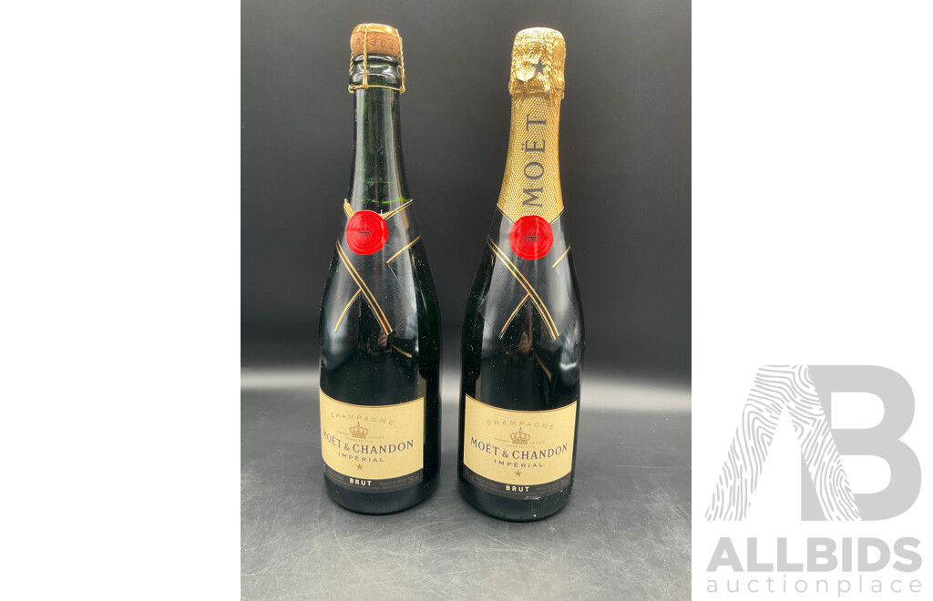 750ml Champagne Moet & Chandon France Imperial Brut - 2 Bottles