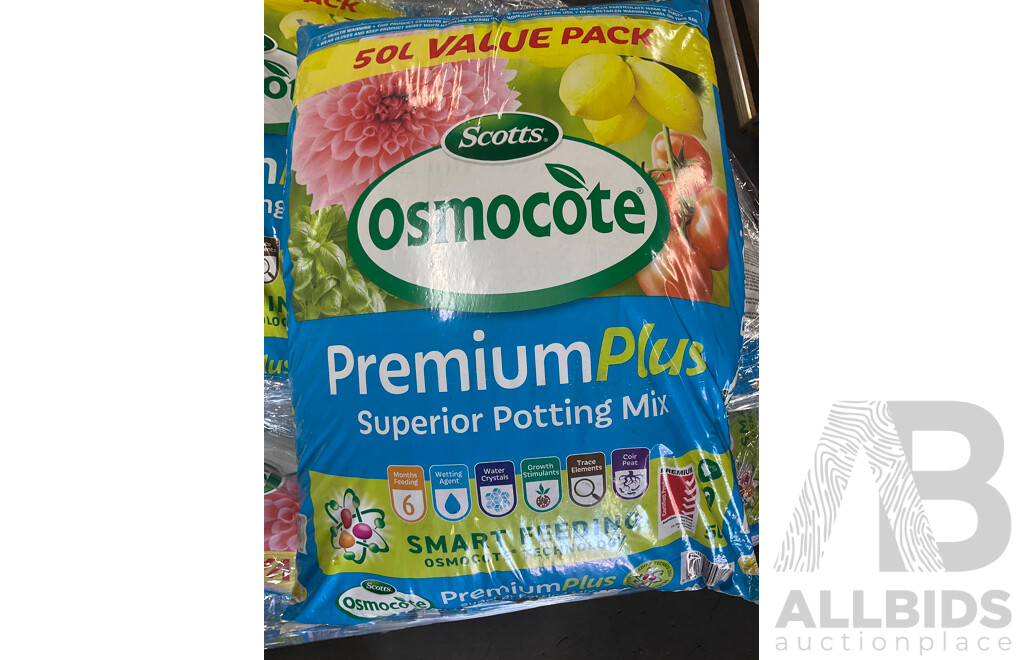 Osmocote Premium Plus Superior Potting Mix 50L - Lot of 4