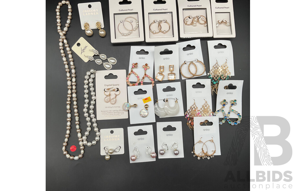 LOUISA and ANKO Costume Jewellery Collection Including Necklaces, Earrings and More - Lot of 21