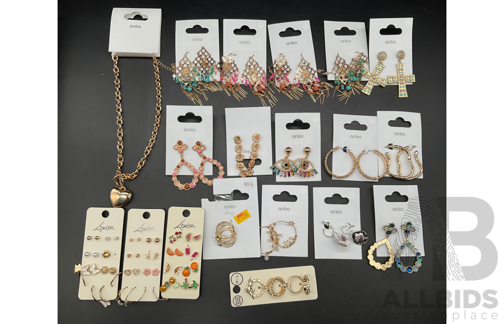 LOUISA and ANKO Costume Jewellery Collection Including Necklace, Earrings and More