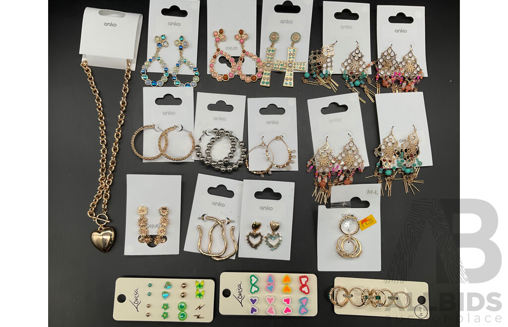 LOUISA and ANKO Costume Jewellery Collection Including Necklace, Earrings and More