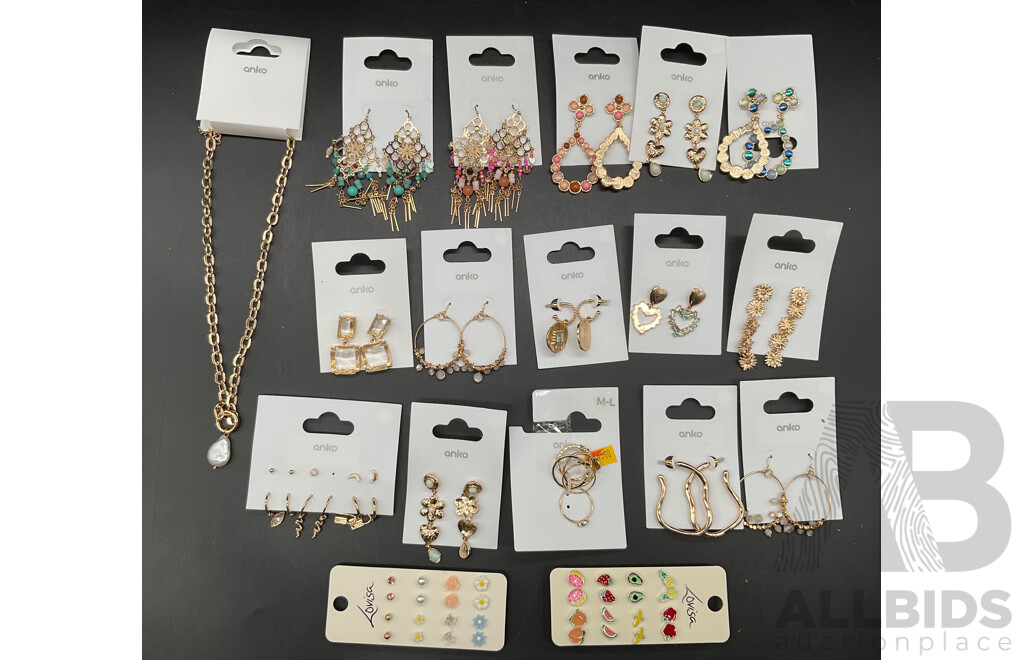 LOUISA and ANKO Costume Jewellery Collection Including Necklace, Earrings and More