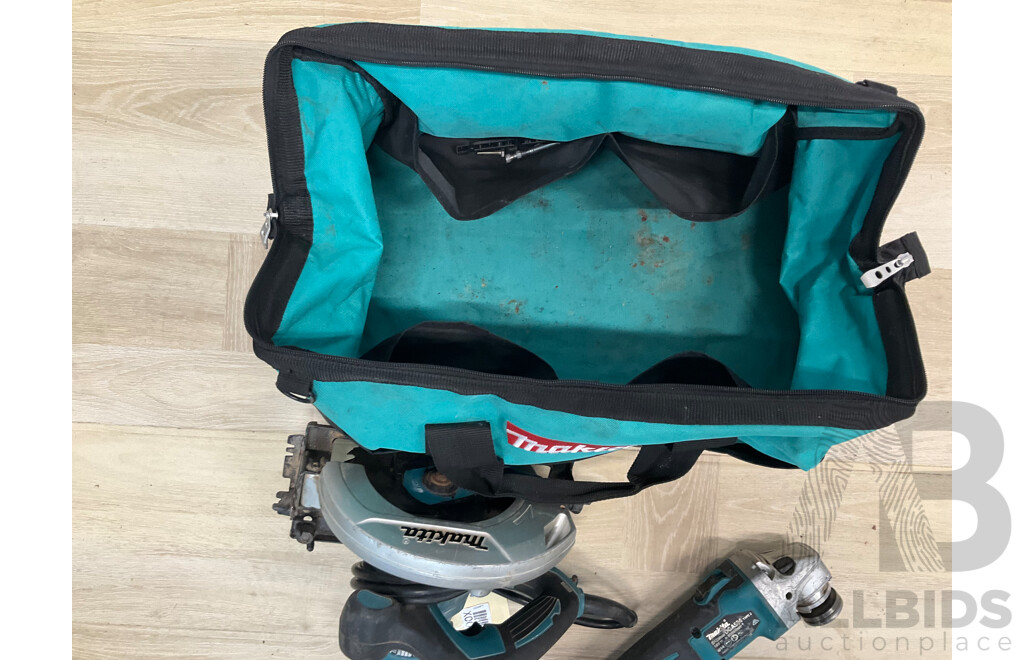 Assorted of  MAKITA Power Tools and Bag - Lot of 3