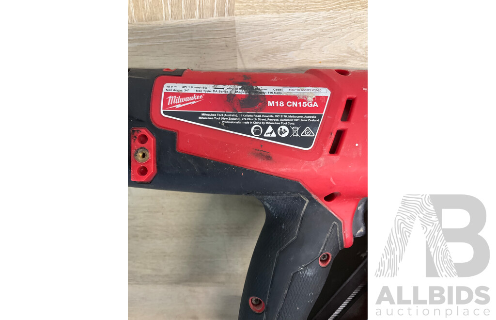 MILWAUKEE 18V FUEL 34 Degree Nailer Skin M18 CN15GA - ORP $778