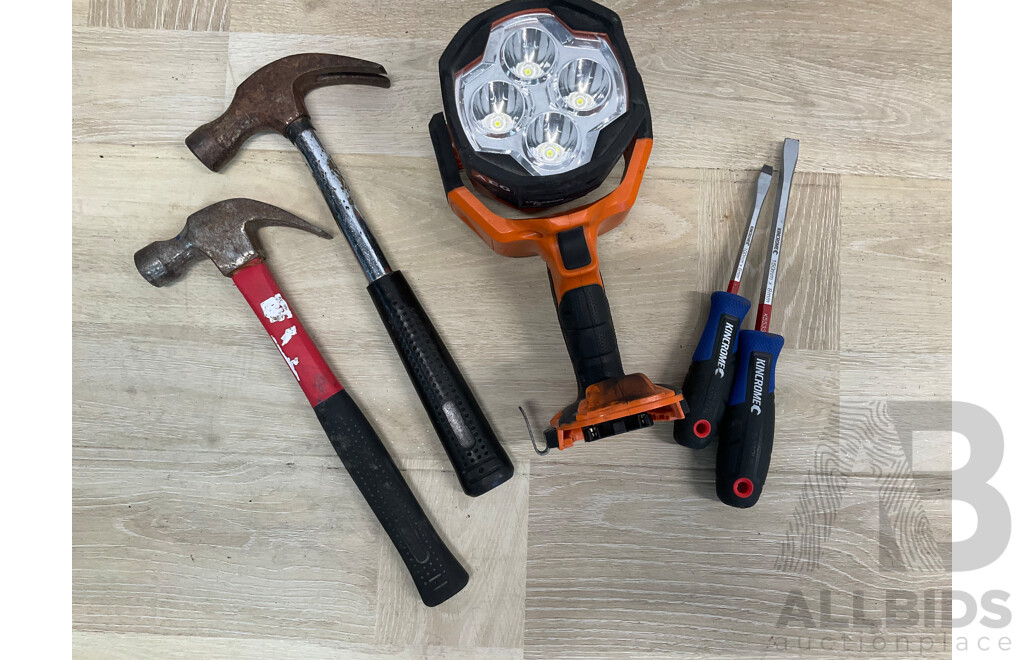 AEG 18V Spotlight - Skin Only and Assorted Tools - Lot of 5