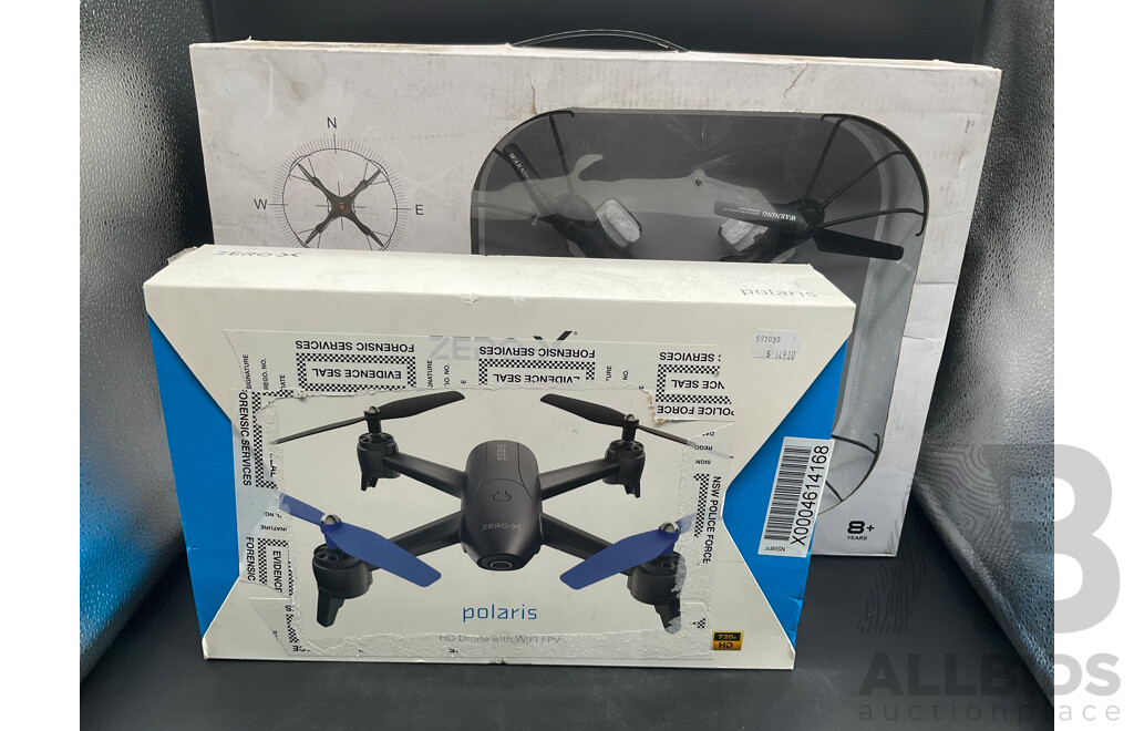 POLARIS  HD Drone with Wifi and STUNT Drone - Lot of 2