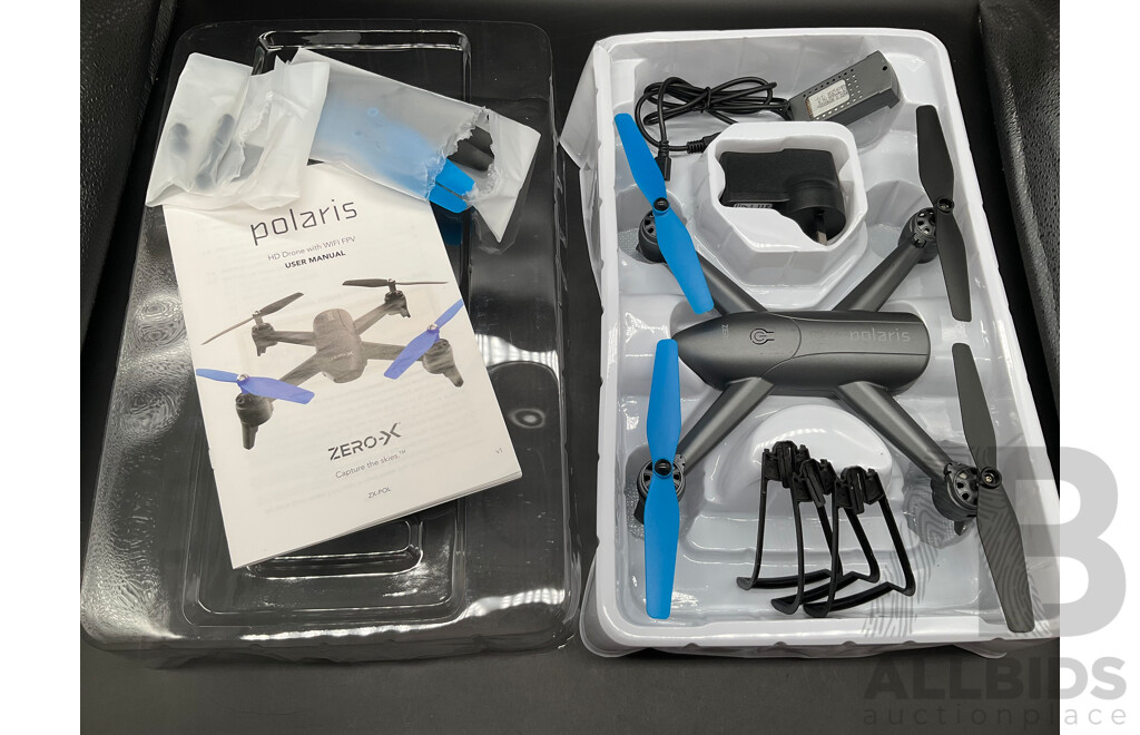 POLARIS  HD Drone with Wifi and STUNT Drone - Lot of 2