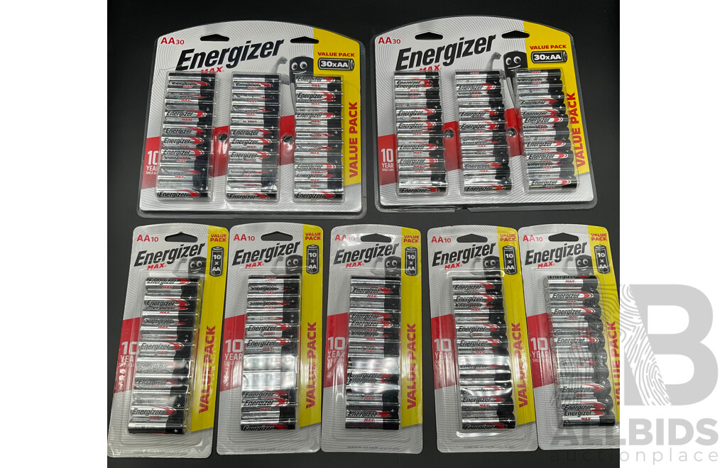 Assorted ENERGIZER Batteries - Lot of 7