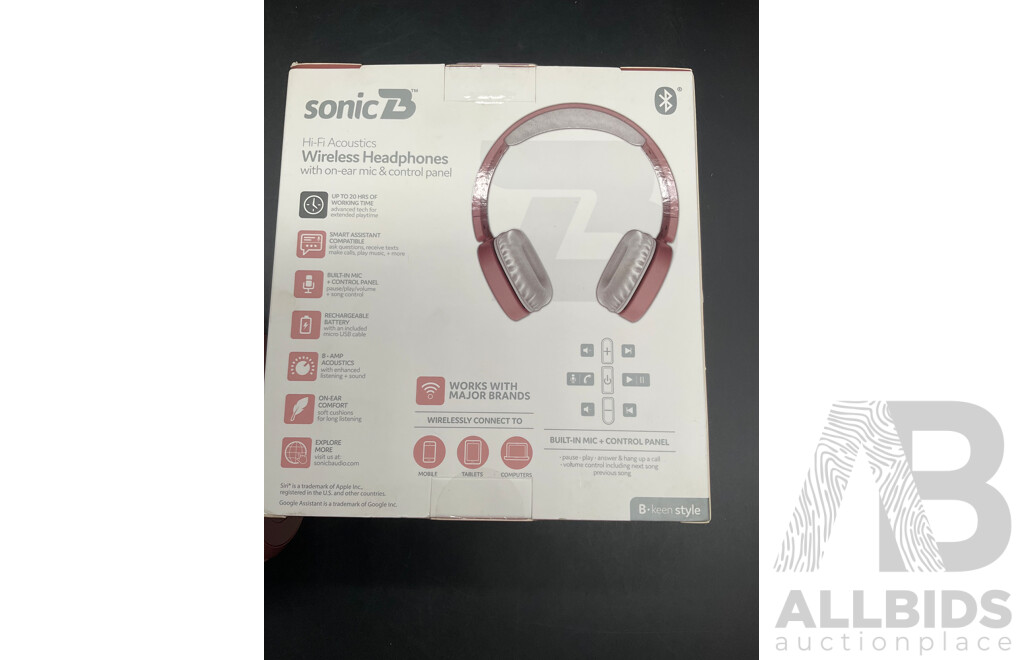 SONIC B Wireless Headphones - Lot of 2