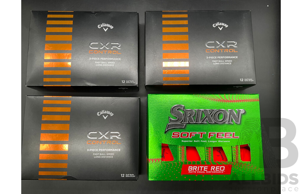 GALLWAY and SRIXON Assorted Golf Balls - Lot of 4 Dozen