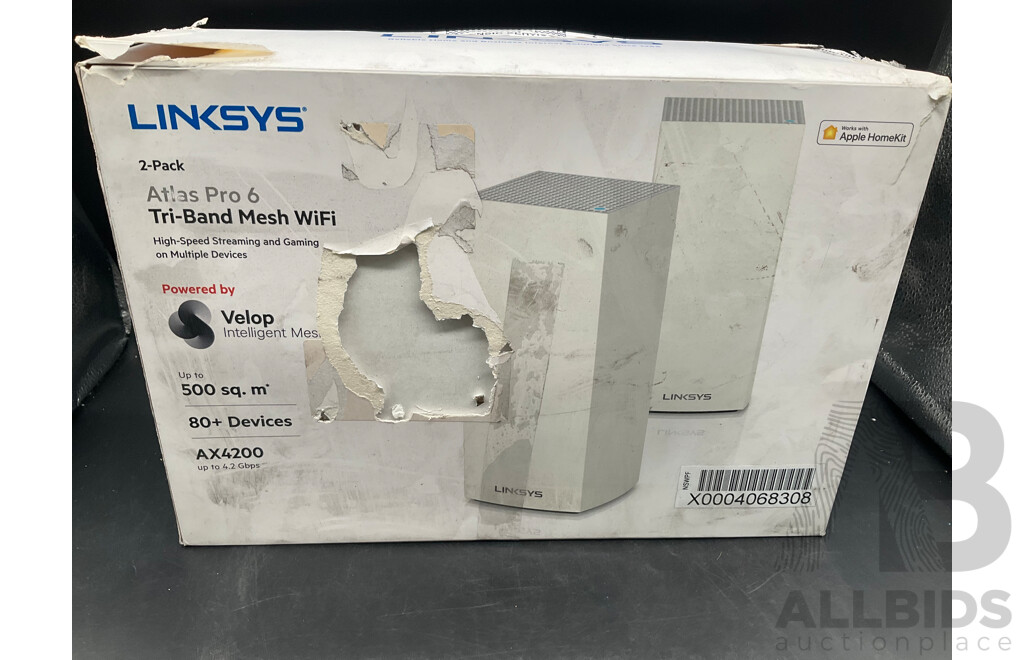 LINKSYS 2-pck Atlas Pro 6 Tri-Band Mesh Wifi Router AX4200