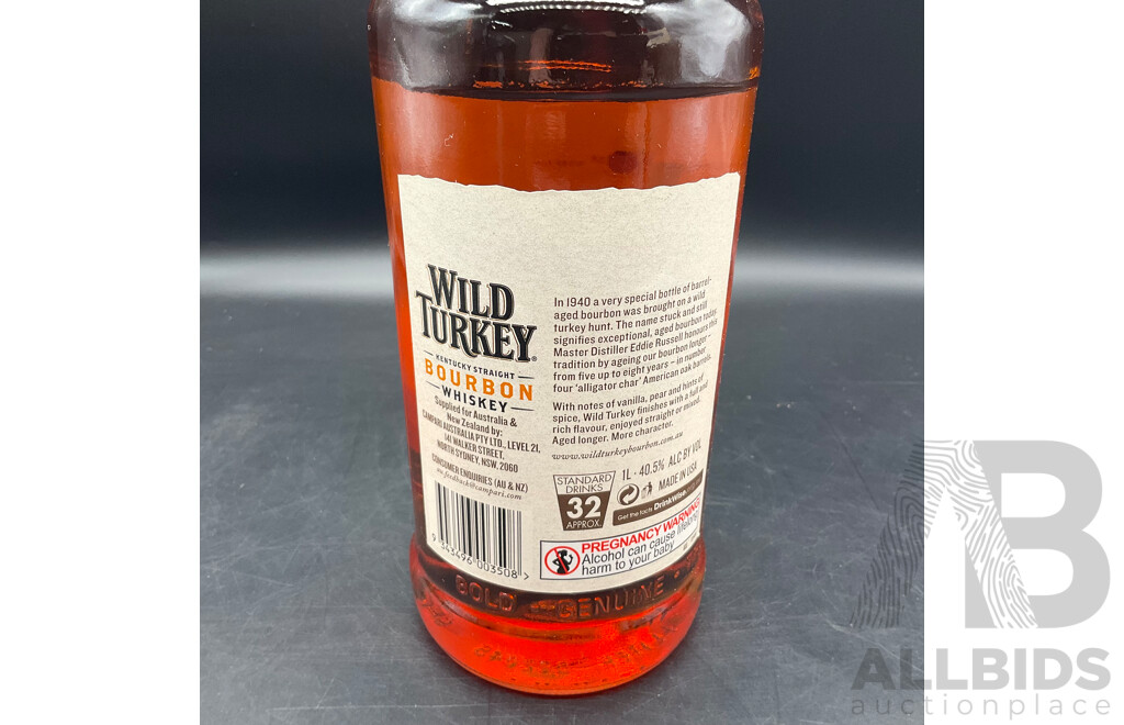 Wild Turkey Bourbon Whisky 1L and Southern Comfort Original 700ml