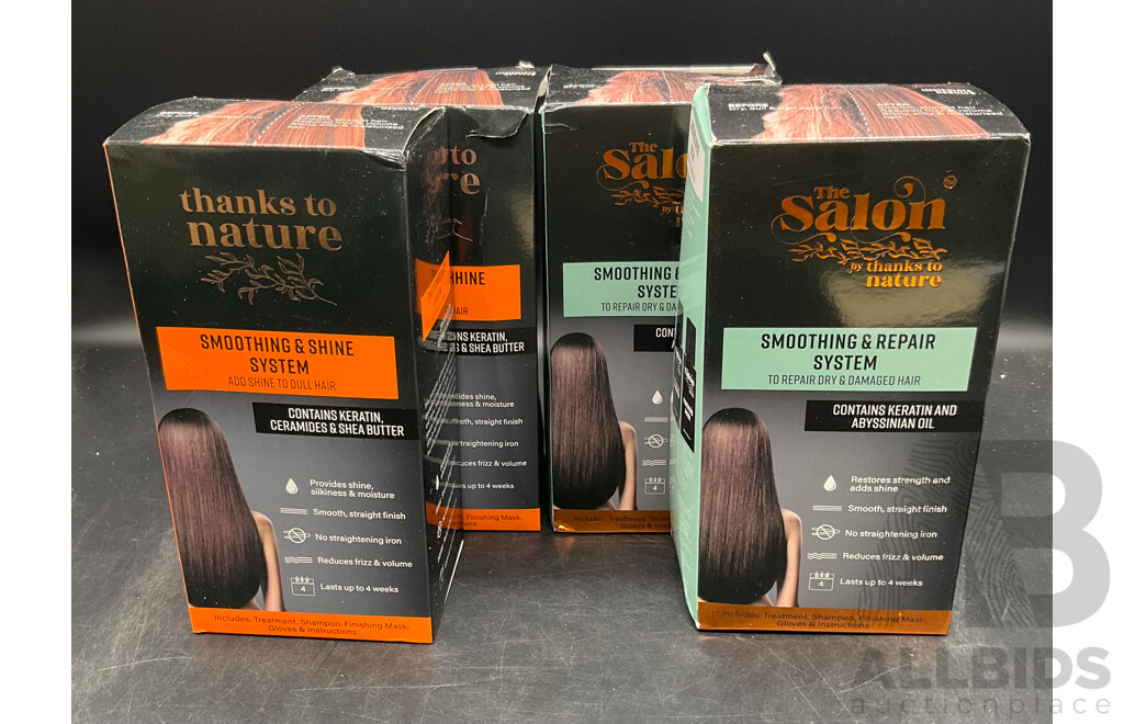 Thanks to Nature Smoothing & Shine System - Lot of 4