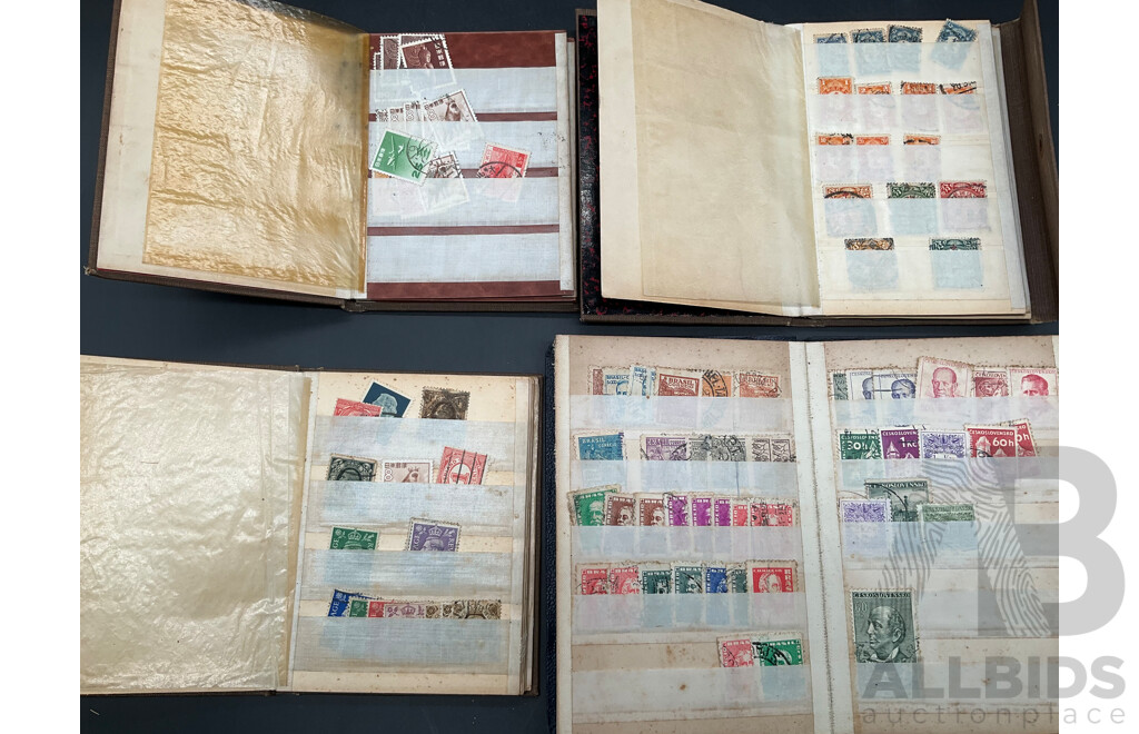 Collection of Vintage International Cancelled Stamps Including Malaysia, Czechoslovakia, Brazil, Denmark and More