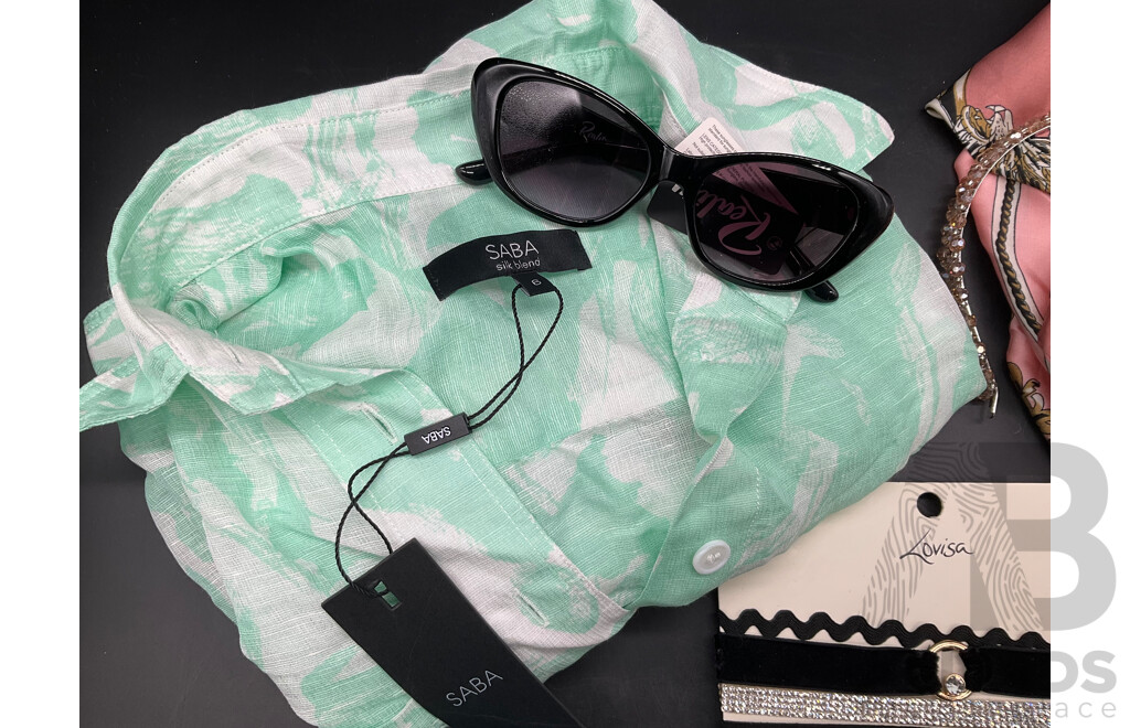 SABA Shirt, REALITY Sunglasses and LOUISA Costume Jewellery Collection  - Lot of 12