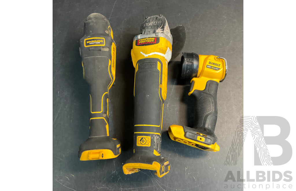 Dewalt Angle Grinder, Oscillating Multi-tool & Flashlight