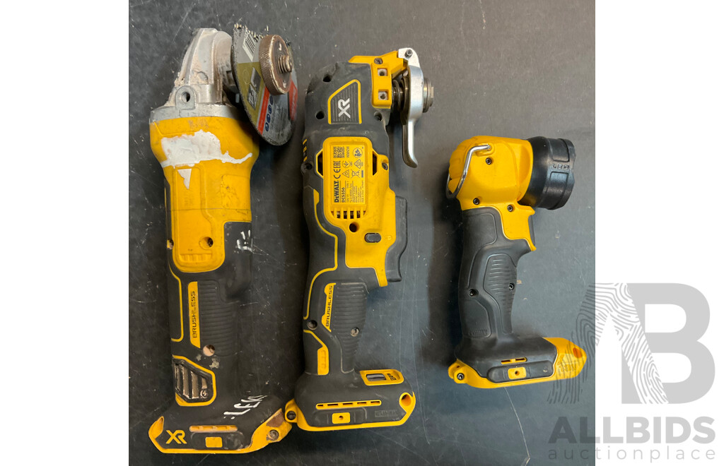 Dewalt Angle Grinder, Oscillating Multi-tool & Flashlight