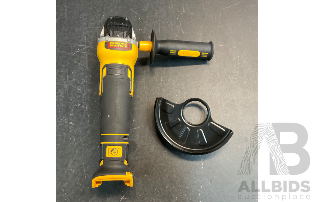 DEWALT DCG406 Brushless 125mm Paddle Switch Angle Grinder - Tool Only