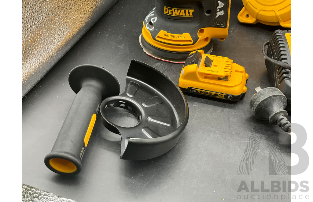 Dewalt Compact Blower, Orbital Sander, Battery Charger and Angle Grinder Attachments