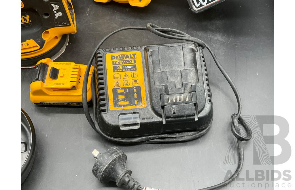 Dewalt Compact Blower, Orbital Sander, Battery Charger and Angle Grinder Attachments