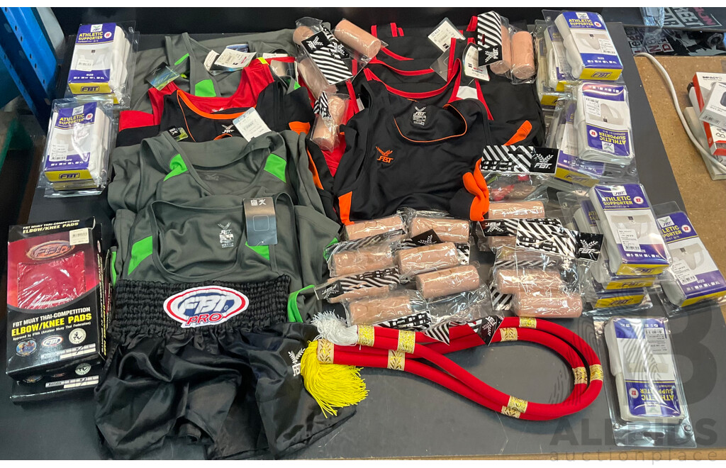 Assorted Juniors Muay Thai Gear & Clothing - Shorts, Tops, Elbow & Knee Pads, Groin Protection