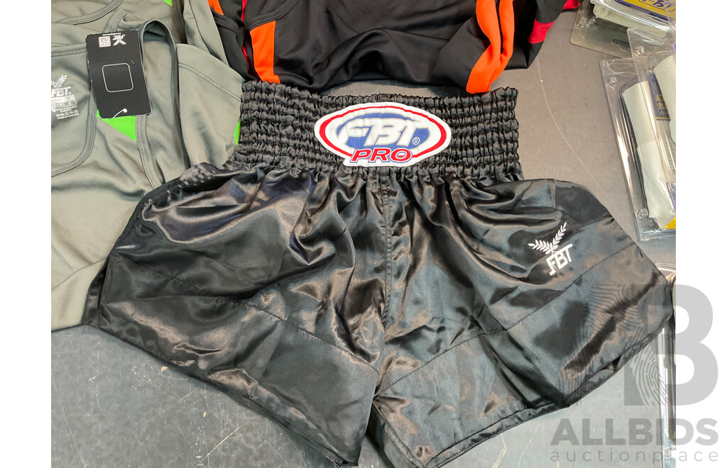 Assorted Juniors Muay Thai Gear & Clothing - Shorts, Tops, Elbow & Knee Pads, Groin Protection