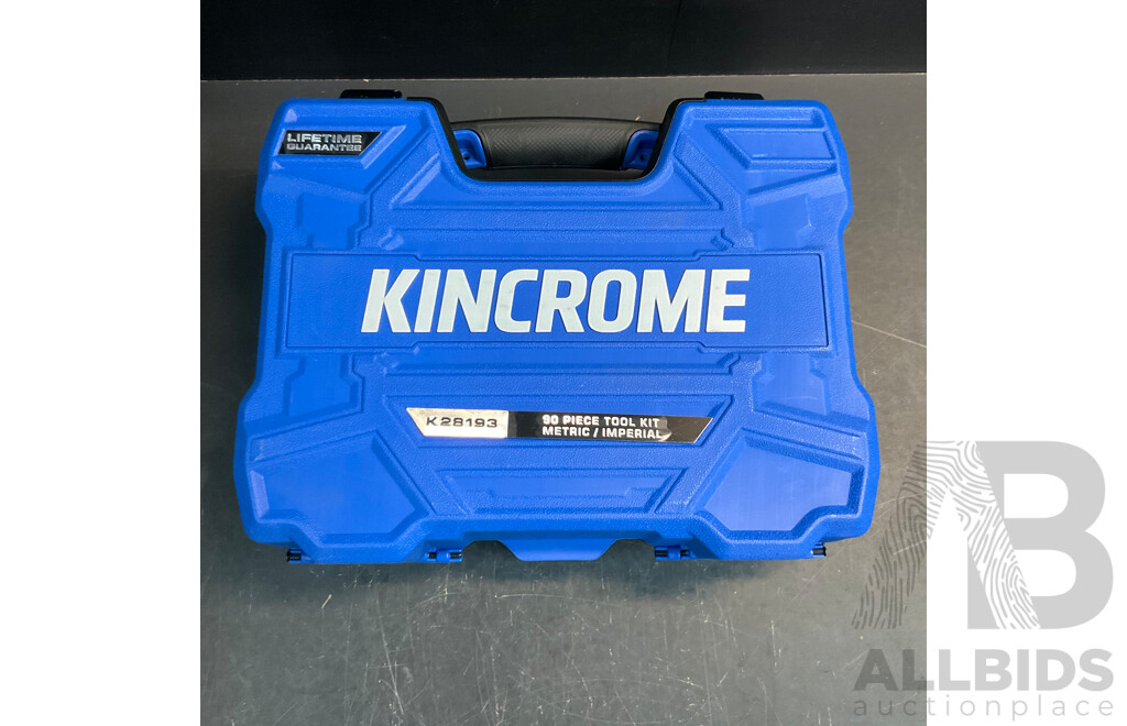 KINCROME K28193 90 Piece Metric and Imperial Socket and Tool Set - ORP$399.00