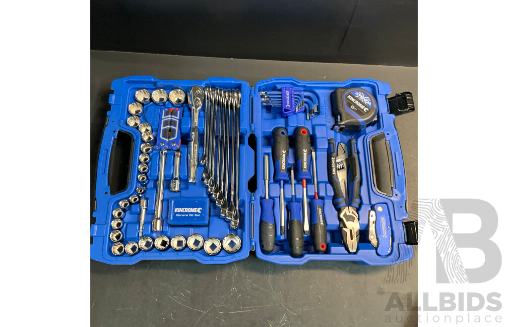 KINCROME K28193 90 Piece Metric and Imperial Socket and Tool Set - ORP$399.00