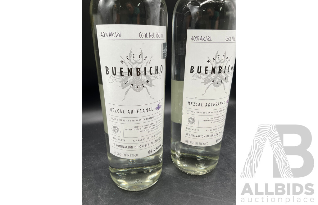 BUENBICHO Mezcal Joven 750mL- Lot of 2