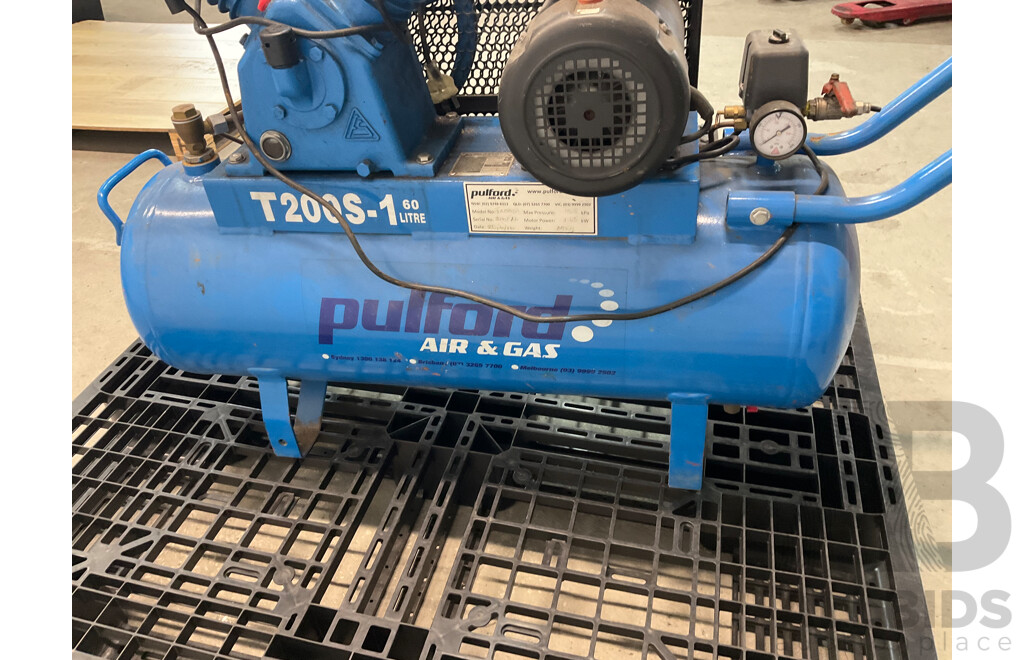 Pulford T200S-1 60 Litre Air Compressor