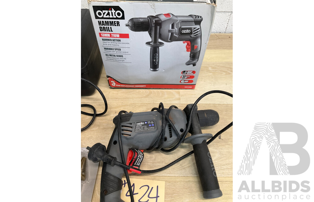 OZITO Hammer Drill and Biscuit Joiner - Lot of 2