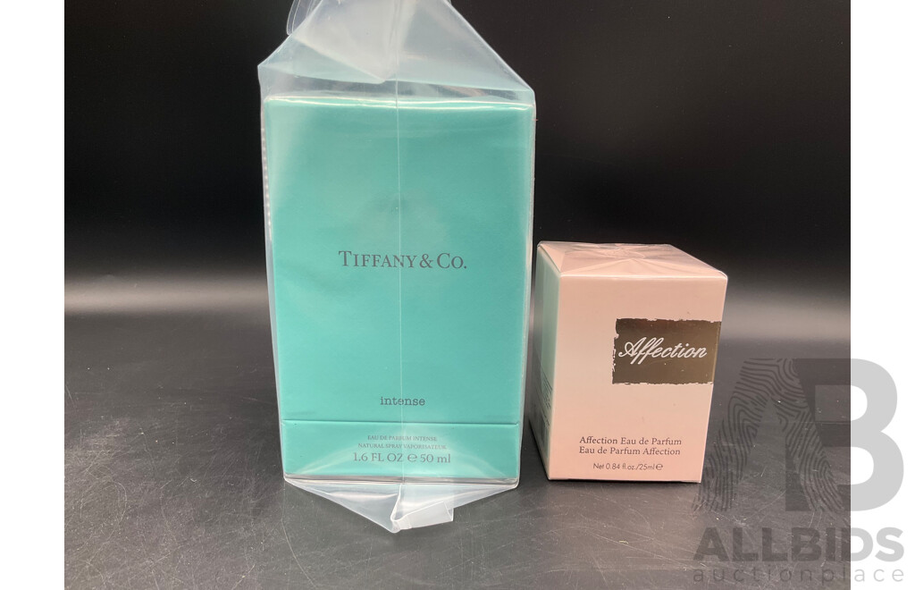 TIFFANY & Co. Intense and AFFECTION Perfumes  - Lot of 2