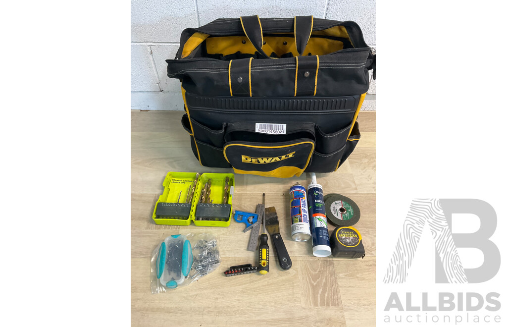 DEWALT Wheeled Bag and Tools