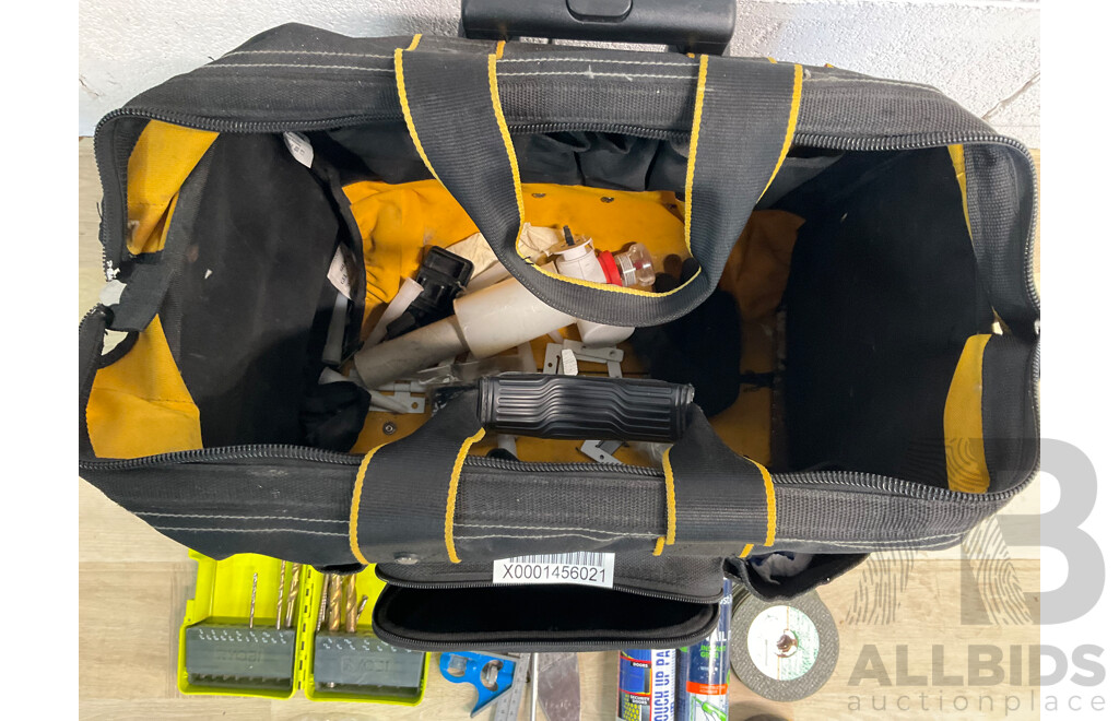 DEWALT Wheeled Bag and Tools