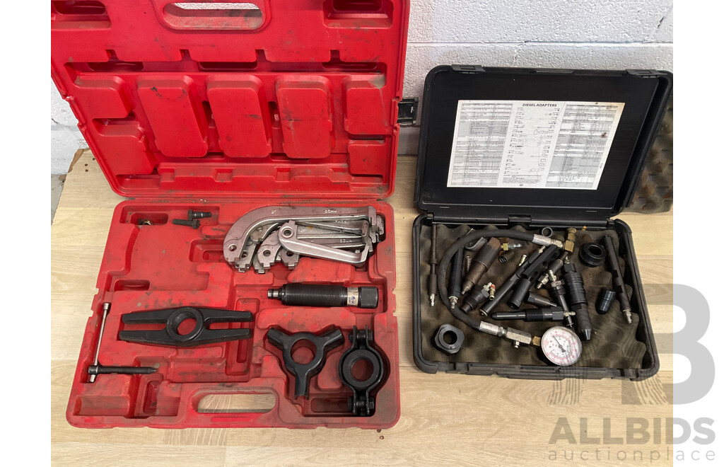 Gear/Hub Puller Bearing/Separator Internal/External and Compression Test Set - Lot of 2