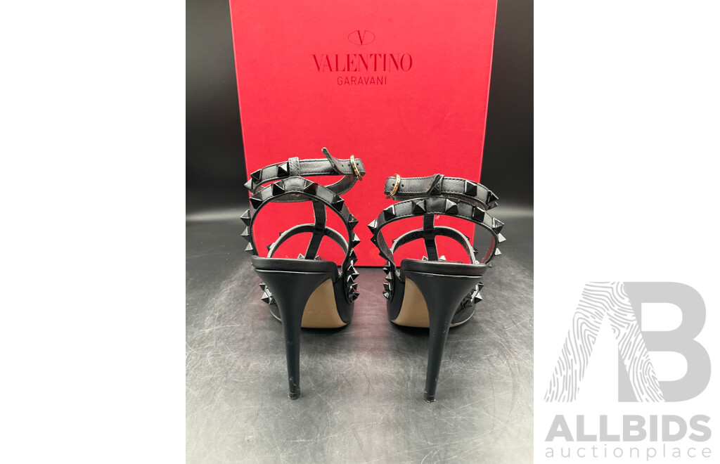 Rockstuds Caged Pumps Ankle  Shoes Size EU 38 Nero Branded VALENTINO GARAVANI