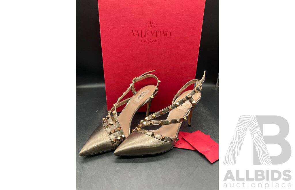 Rockstuds Caged Pumps Sling Back Shoes Size EU 37.5 Sasso Branded VALENTINO GARAVANI