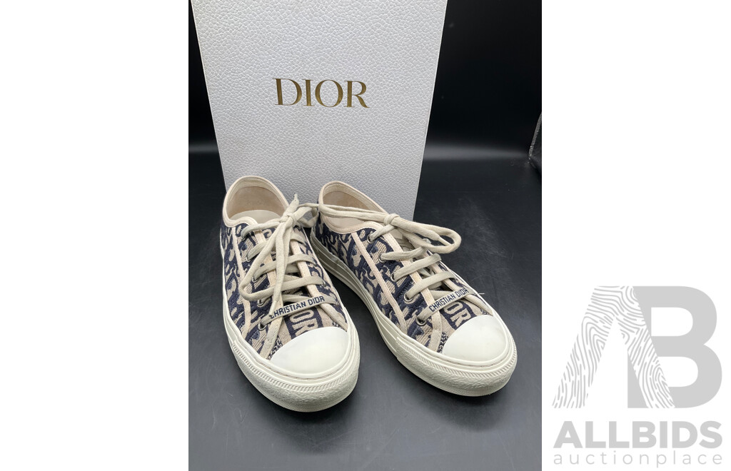 Walk N Dior Sneakers Shoes Size EU 37 Deep Blue  Branded DIOR