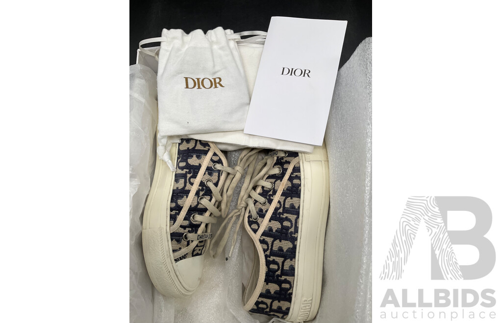 Walk N Dior Sneakers Shoes Size EU 37 Deep Blue  Branded DIOR