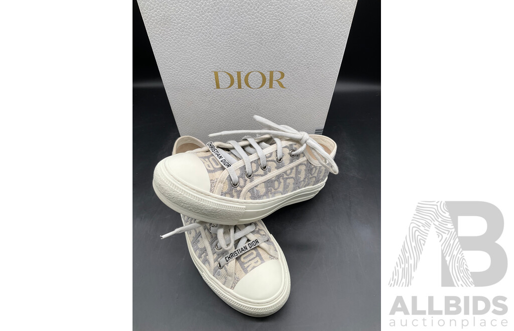 Walk N Dior Sneakers Shoes Size EU 37 Grey Stone  Branded DIOR