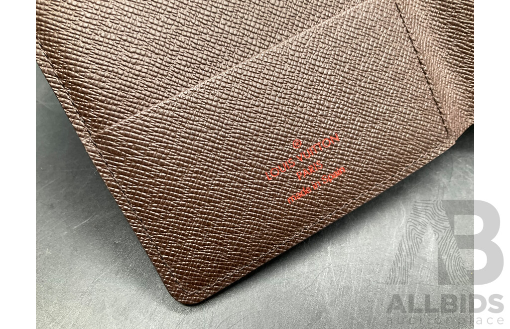 Damier Ebene Canvas Passport Cover Branded LOUIS VUITTON