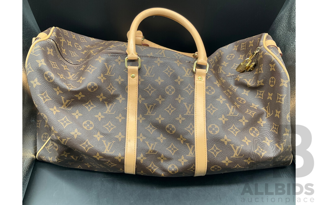 Monogram Keepall 55 Travel Bag Branded LOUIS VUITTON