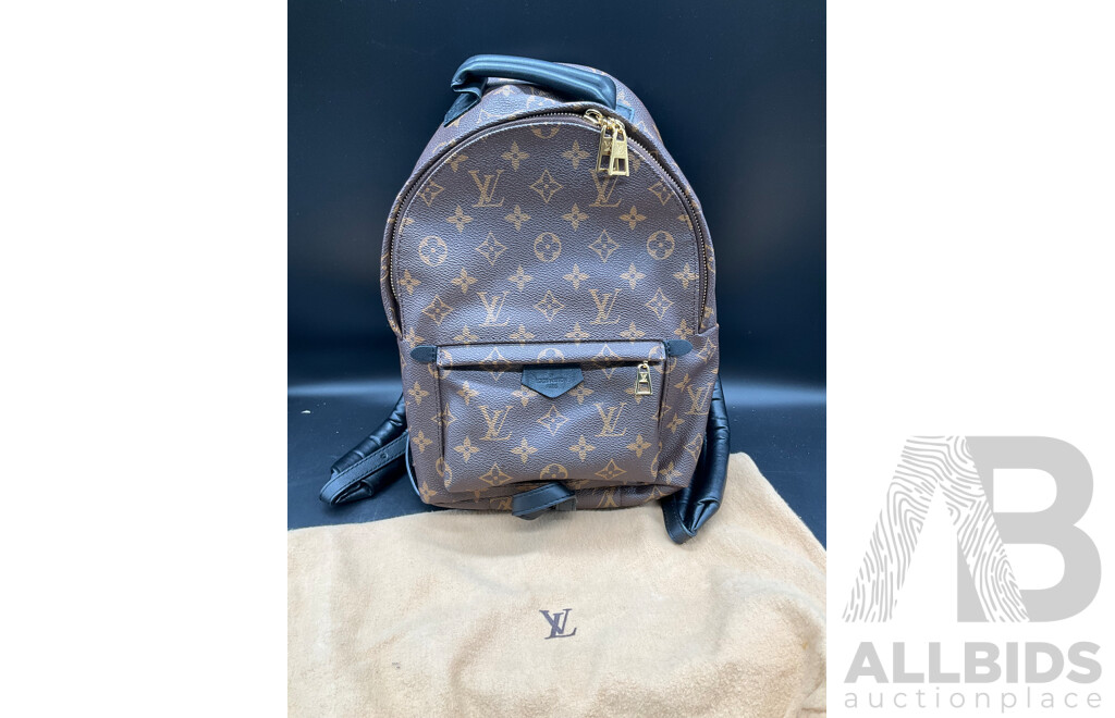 Palm Spring Backpack Brown Branded LOUIS VUITTON