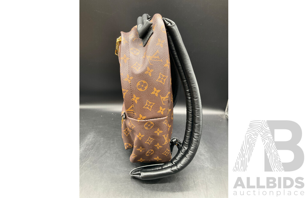 Palm Spring Backpack Brown Branded LOUIS VUITTON